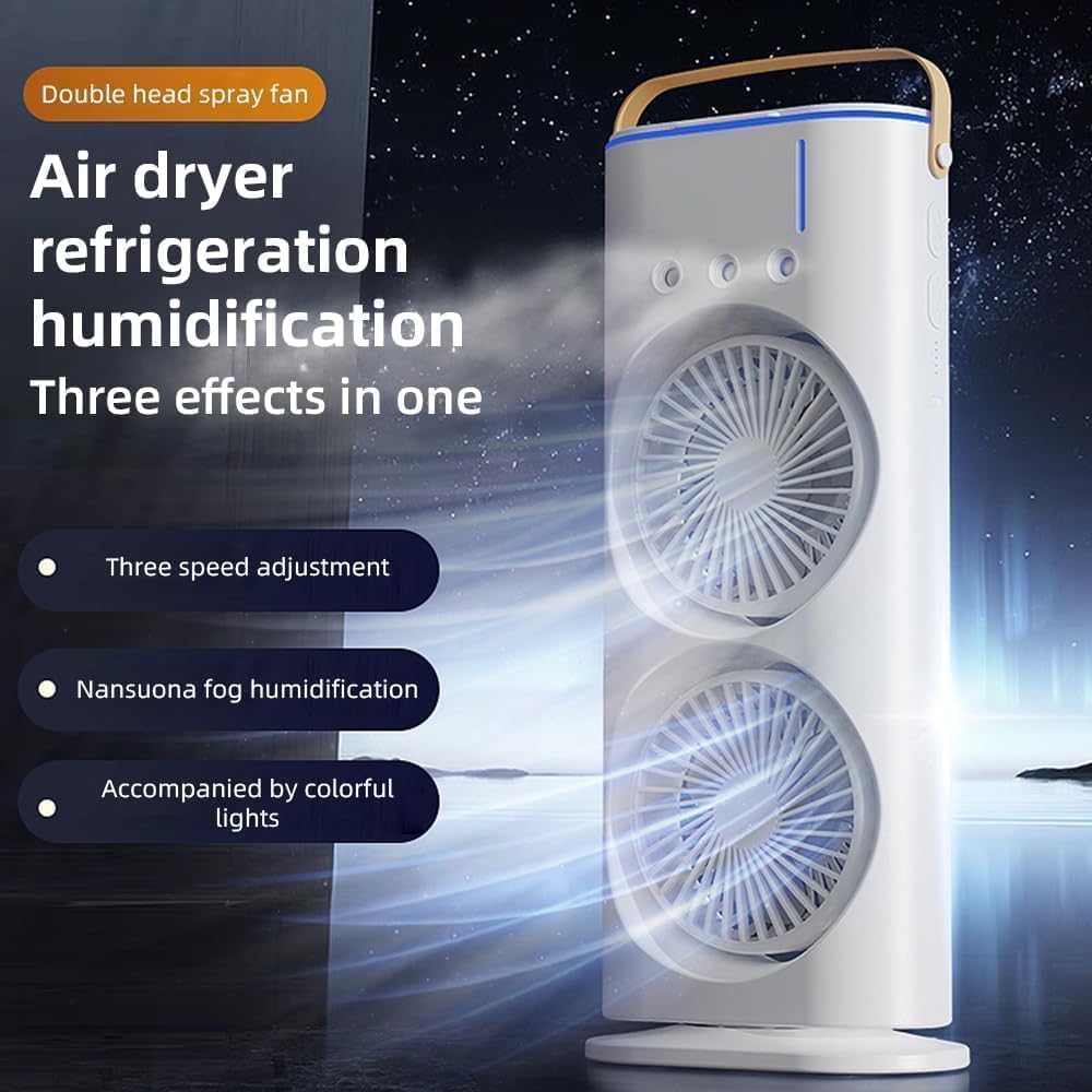 Rechargeable Mini Air Cooler with LED Light – Portable Cooling Anywhere ❄️💡