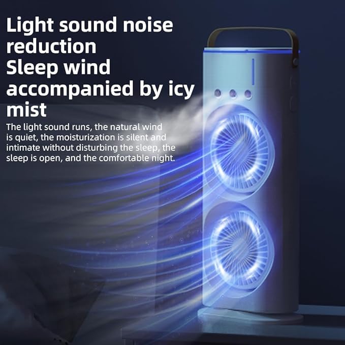Rechargeable Mini Air Cooler with LED Light – Portable Cooling Anywhere ❄️💡