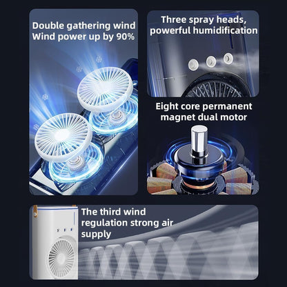 Rechargeable Mini Air Cooler with LED Light – Portable Cooling Anywhere ❄️💡